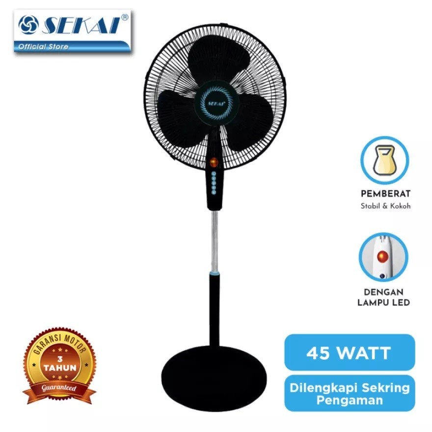 Sekai Kipas Angin Berdiri Stand Fan 16 Inch SFN 1621 SFN1621 SFN-1621 Garansi