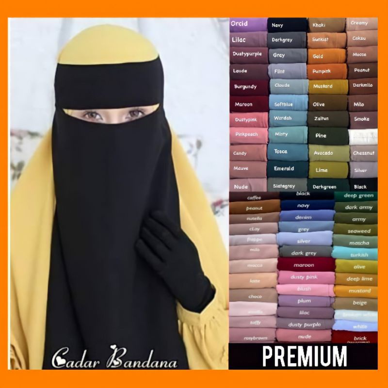 Cadar bandana/niqab bandana tali kecil/niqab bandana anak dan dewasa