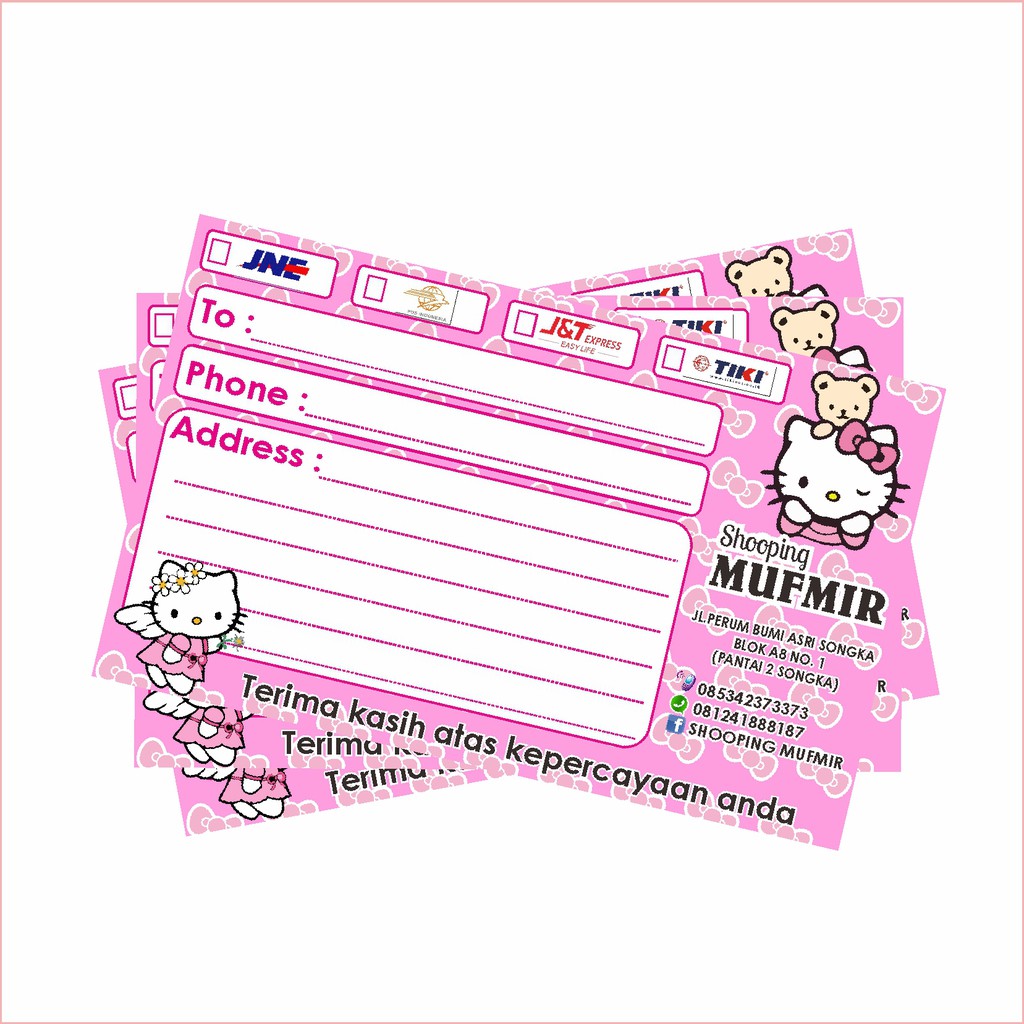 30+ Ide Stiker Pengiriman Olshop Hello Kitty