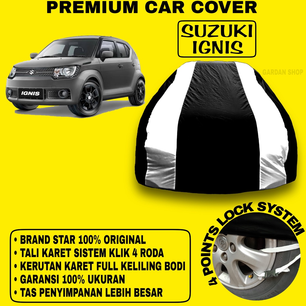 Body Cover SUZUKI IGNIS Sarung Strip SILVER Penutup Pelindung Bodi Mobil Suzuki Ignis PREMIUM