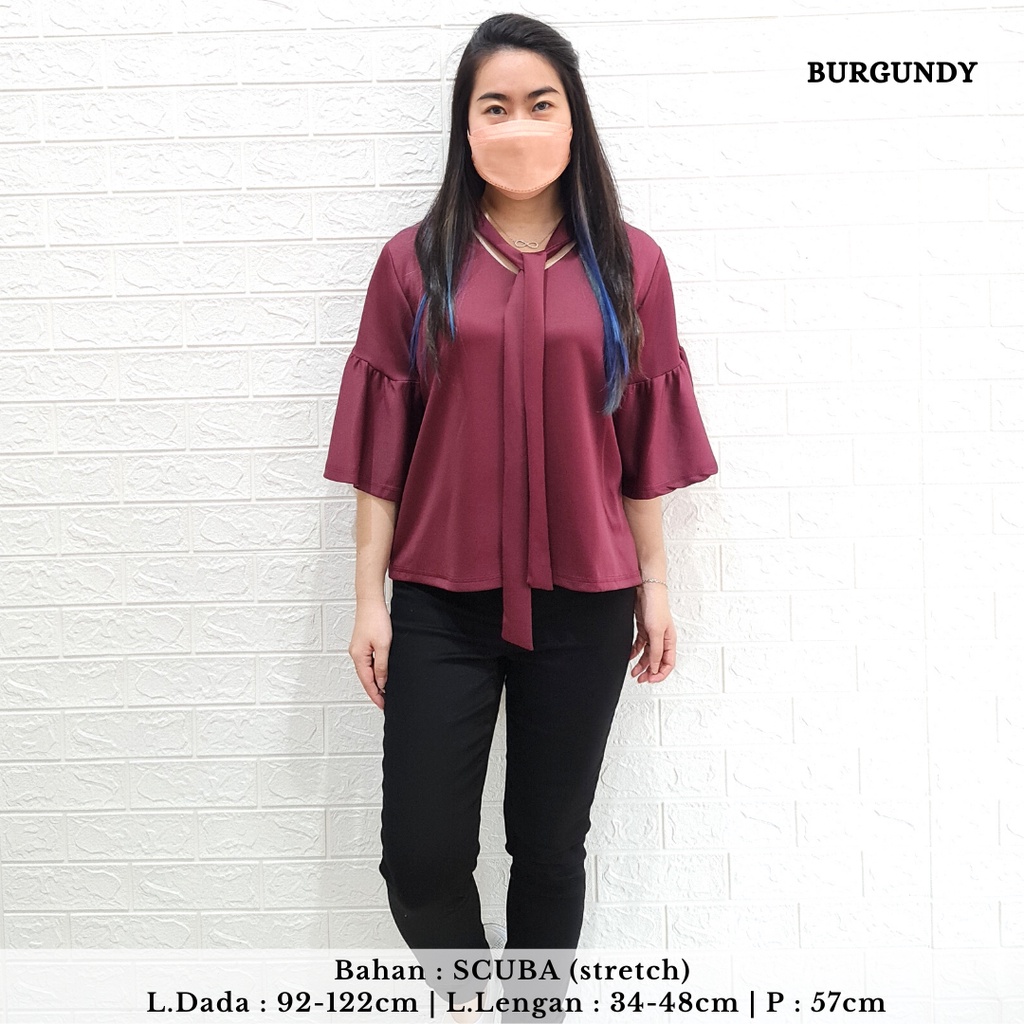 4277 fragtide ribbon silk blouse