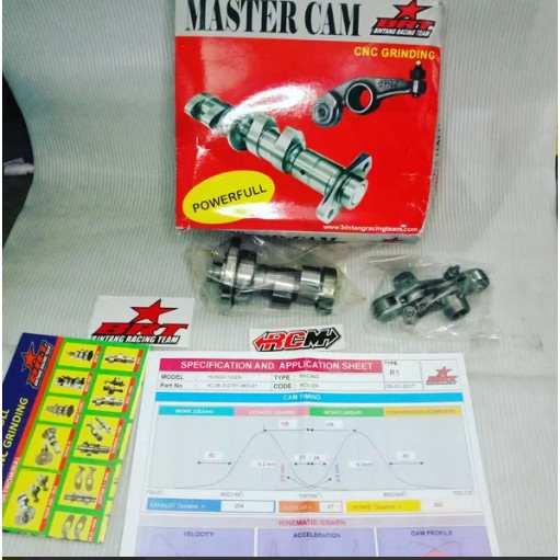 CAM SHAFT Noken As DAN TEMPLAR ROCKER ARM ROLLER BRT TIGER RRA R1 R 1GEN2 GEN 2 GENERASI2 ORI ORIGINAL BRT ASLI