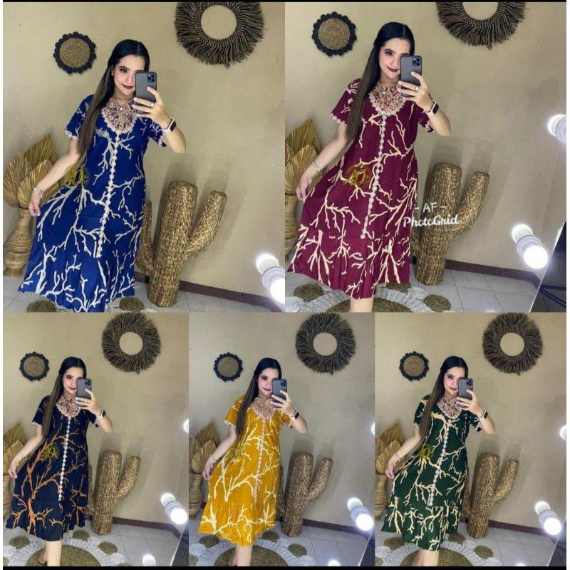 Daster arab renda motif akar