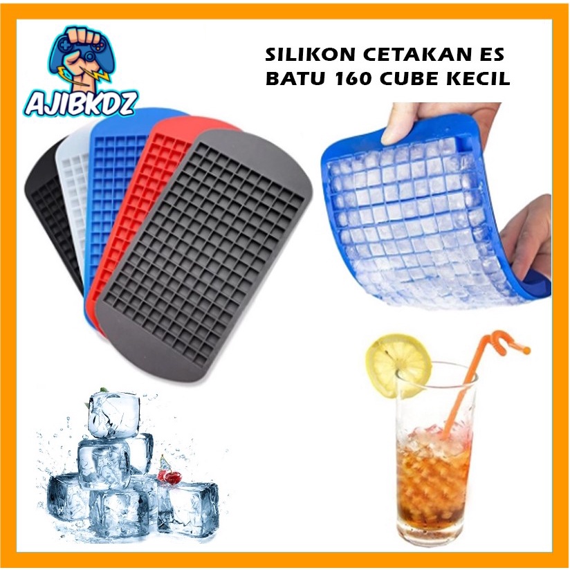 Silicone Cetakan Es Batu 160 Cube Kecil Flexible Cetakan Es Ice Cube Tray