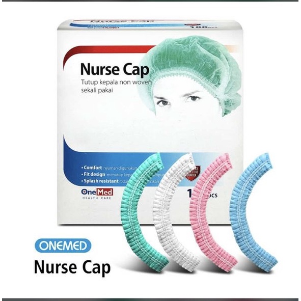 Nurse cap onemed isi 100 / topi perawat / penutup kepala non woven