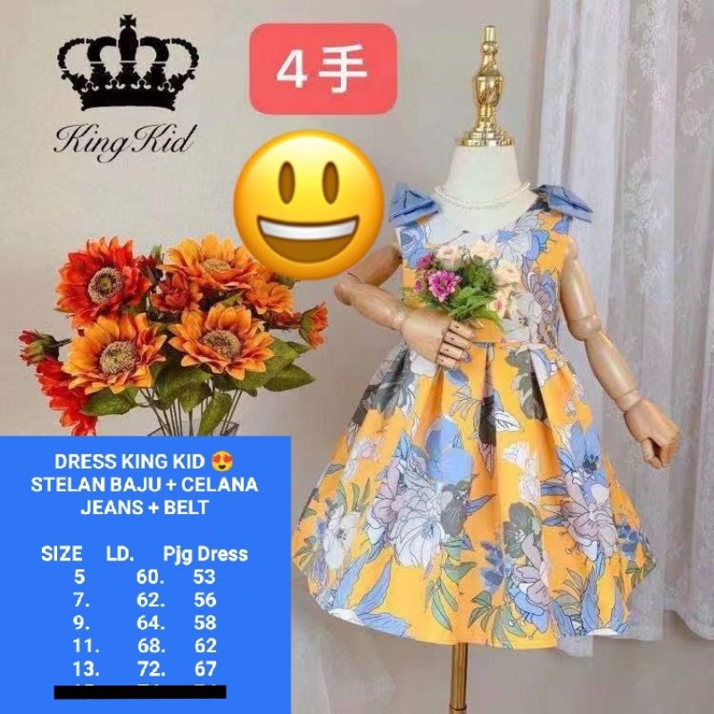 DRESS TERUSAN ANAK PREMIUM KING KIDS KINGKIDS