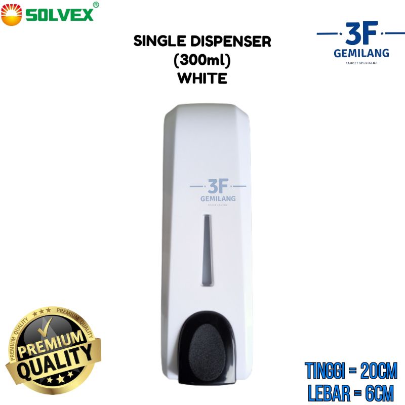 Solvex - SOAP DISPENSER SINGLE - Tempat Sabun Cair - PREMIUM QUALITY