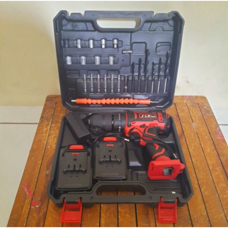 Mesin Bor JLD Baterai Cordless Hammer Drill 36V set 13Mm