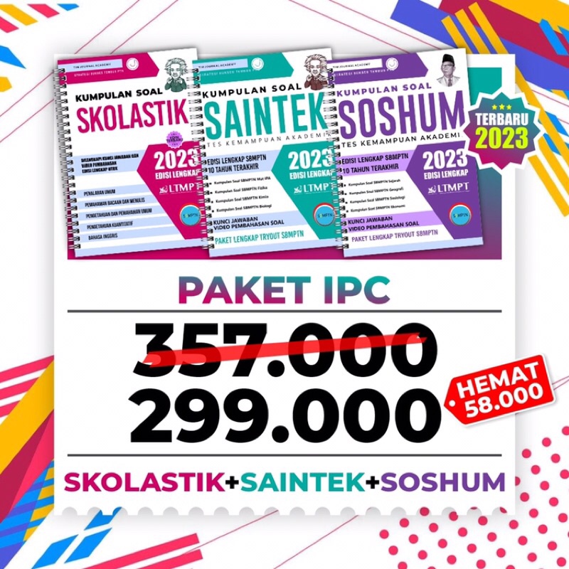 Paket Buku Kumpulan Soal UTBK SBMPTN IPC Journal Academy