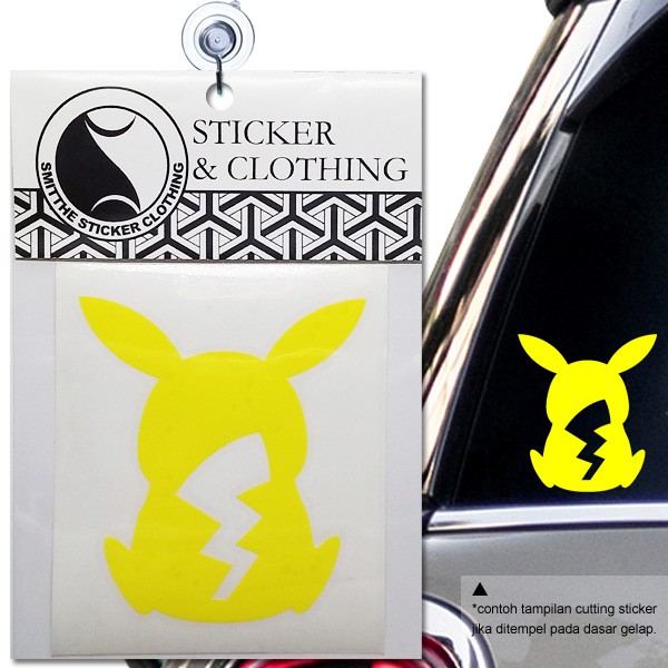 Stiker Pikachu Siluet Pokemon Anime Cutting Sticker Silhouette