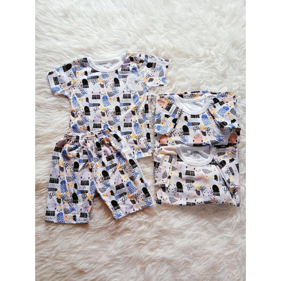 3 PCS SETELAN PENDEK MERK ZONOKO - KANCING BAHU - SIZE M L SESUAI GAMBAR