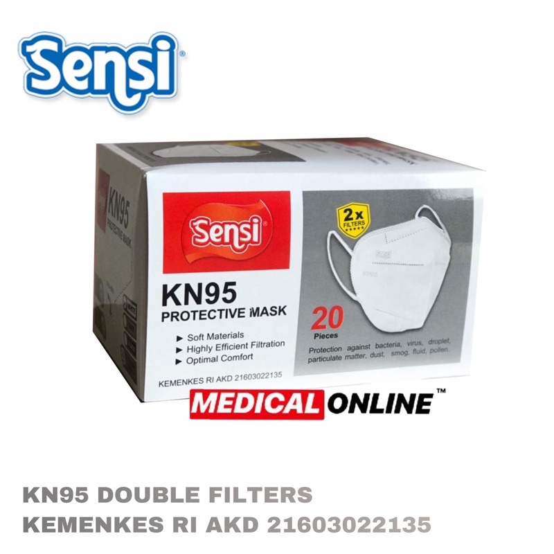 MASKER KN95 KN-95 SENSI MASK ORIGINAL MEDICAL ONLINE MEDICALONLINE