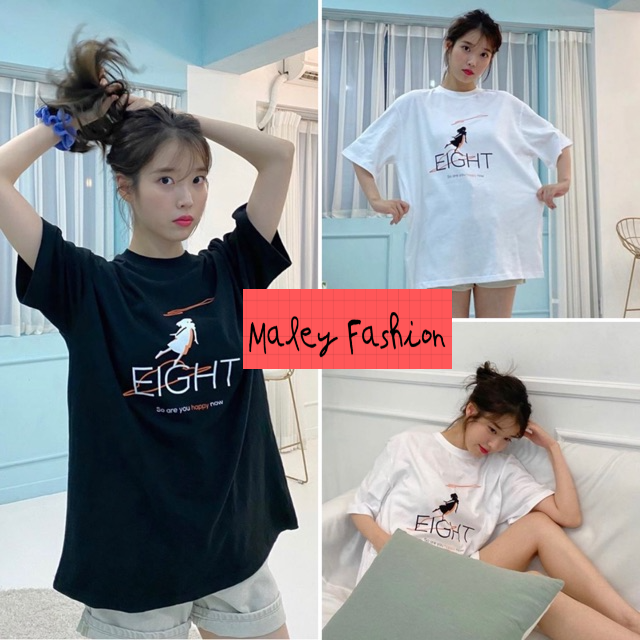COD!! TERMURAH ! KAOS KPOP IU EIGHT SO ARE YOU HAPPY NOW S-XXL / IU FEAT SUGA IU X SUGA TSHIRT