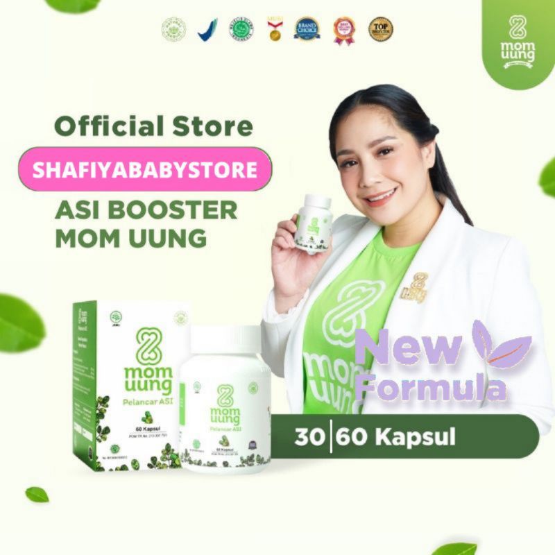 [BEST SELLER] Mom Uung Pelancar Asi Booster 30 Kapsul /60 Kapsul Herbal BPOM New Formula