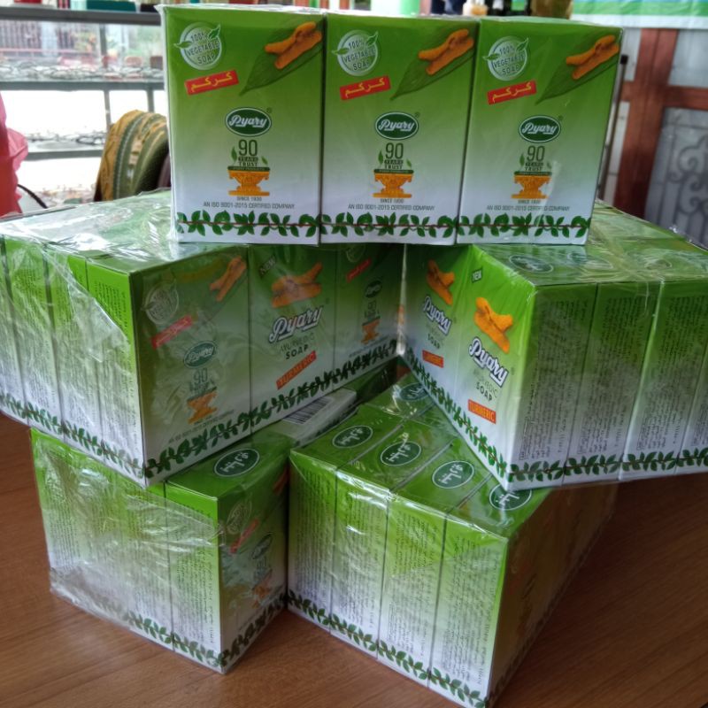 [TERMURAH] BPOM SABUN PYARY TURMERIC 100% Original /Sabun Arab / SABUN PYARY AYUVERDIC SOAP medan