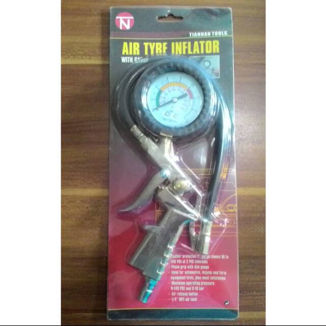 Air Tyre Inflator With Gauge