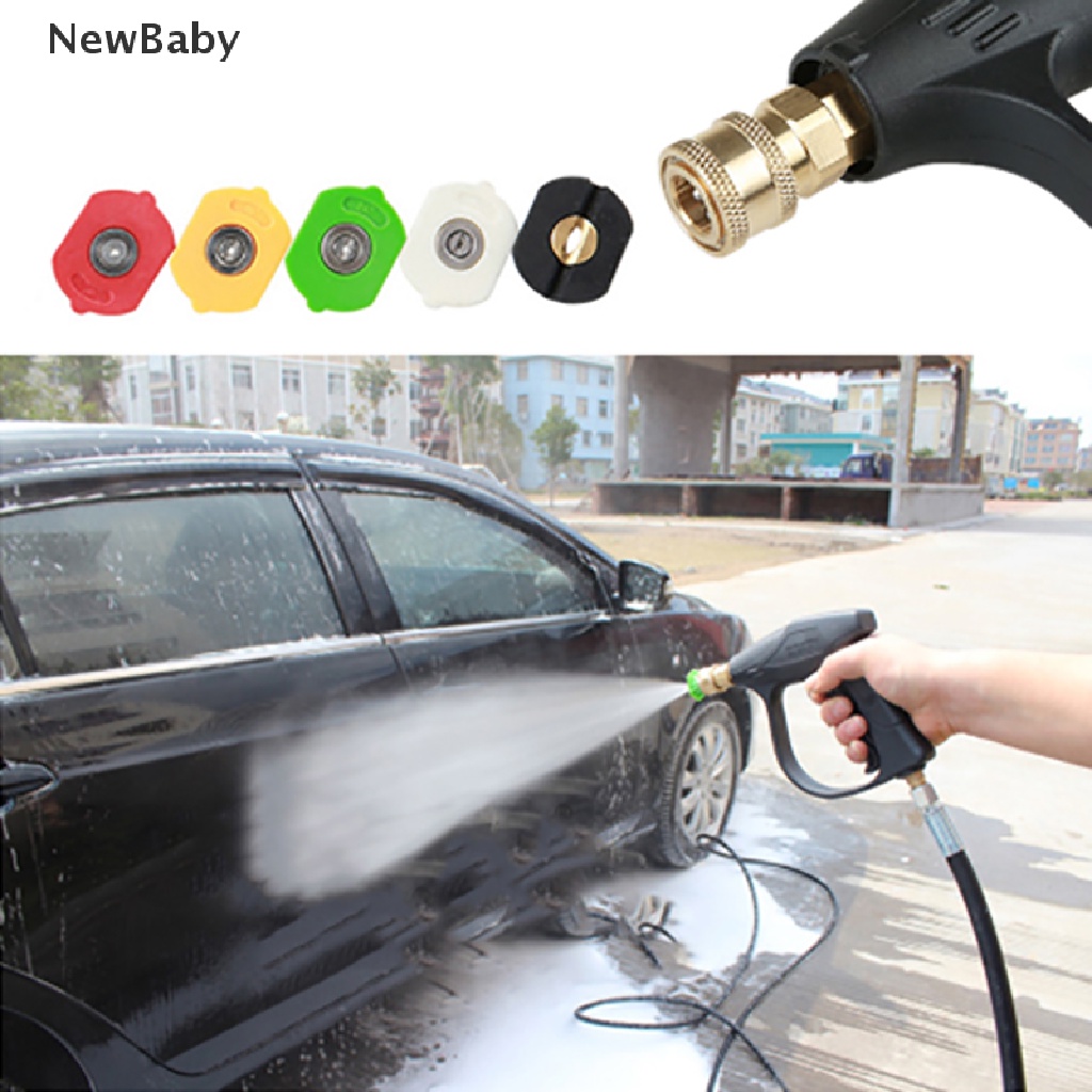 Newbaby 5pcs Nozzle Spray Tekanan Tinggi 1 / 4 &quot;Quick Connect