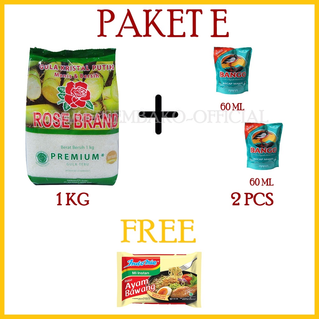 

Paket E - Gula 1kg Kecap Bango Gratis Indomie Paket Sembako Hampers