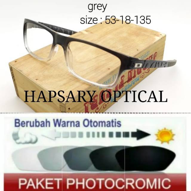 Paket Hemat Frame Kacamata Sporty Free Lensa Photocromic Anti UV, Kaca mata Minus Anti Radiasi