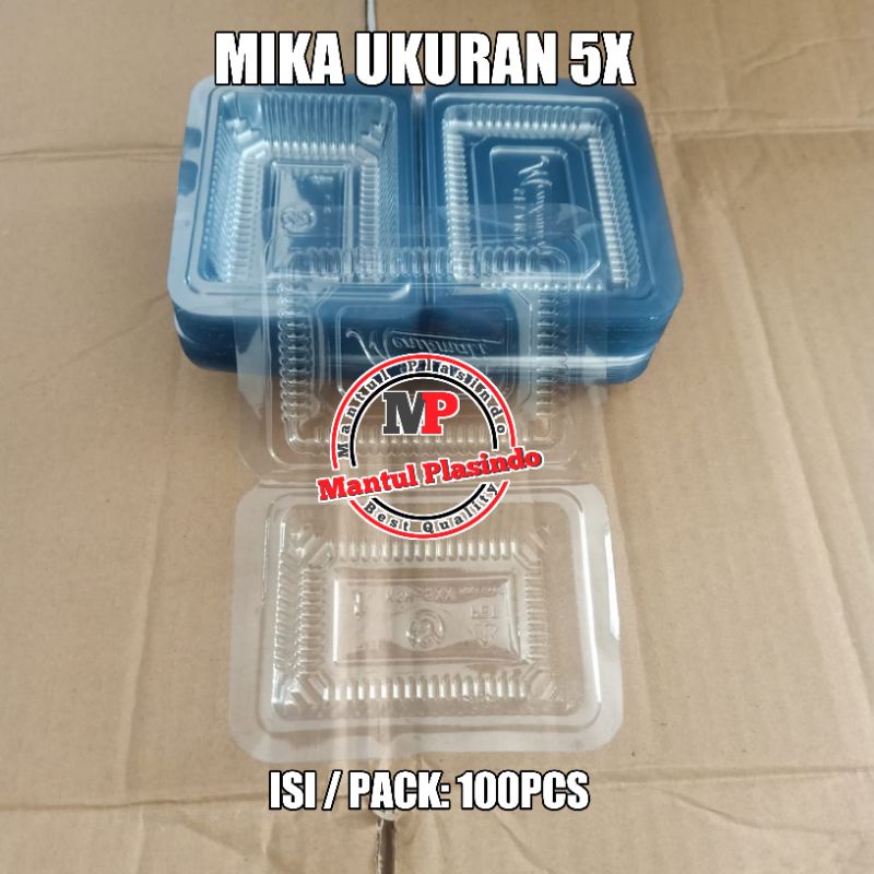 isi 100pcs Mika 5xx Bening / Mika Kemasan Kue Ukuran 5 5x 5xc Makanan