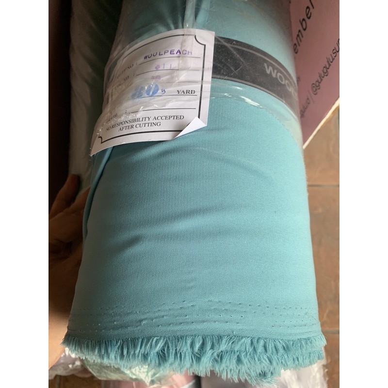 Kain wolvis / wolvis / kain woolpeach / woolpeach PREMIUM GRADE A-Biru Wardah
