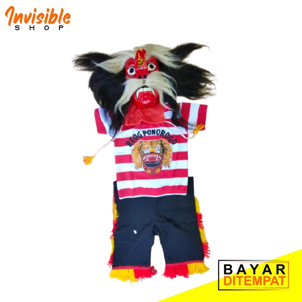 Paket stelan baju reog + ganungan tinggal pakai dan pentas | permaianan anak tradisional | festival