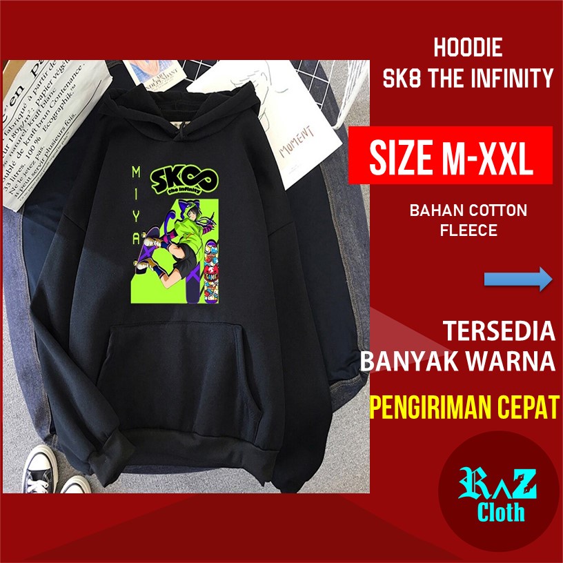 Hoodie Pullover Miya Chinen Anime SK8 The Infinity Papan Selancar Skateboard