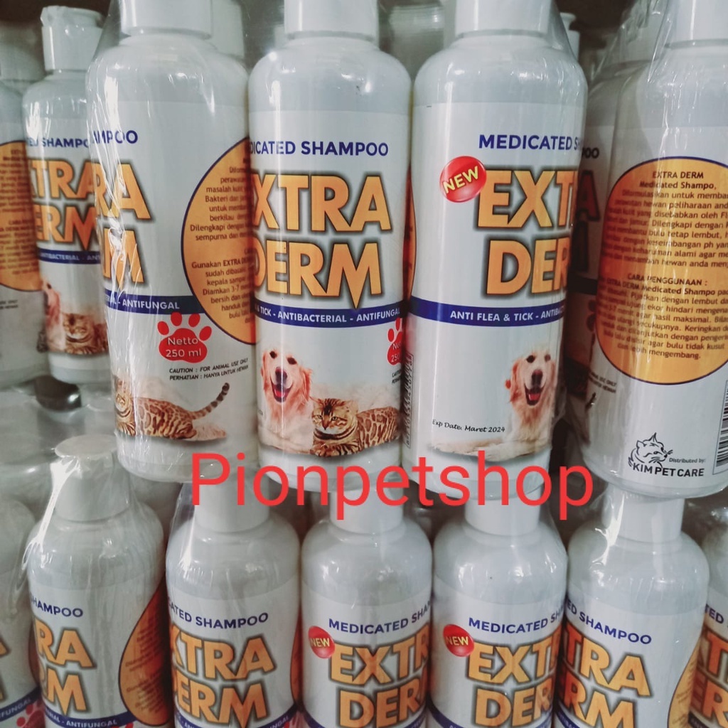 EXTRA DERM 250 ML SHAMPO MEDICATED UNTUK KUCING &amp; ANJING (PENGGANTI MUCO DERM)