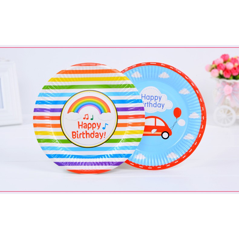 1 PAKET ISI 6 PCS Piring pesta ulangtahun party birthday tray party tableware (4F5) hpa042