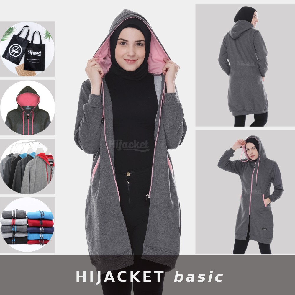 HIJACKET BASIC jaket wanita ALL VARIAN WARNA BAHAN FLEECE SOFTOUCH BIG SIZE XXL-2