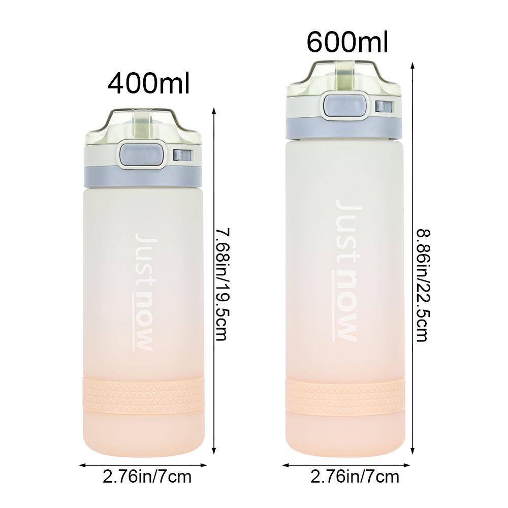 Solighter Botol Air Minum 400/600ml Dengan Sedotan Portable Plastik Olahraga Drink Jugs