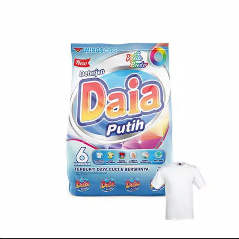 Deterjen DAIA 4kg Putih 4kg Detergent Jumbo Ekonomis Pakaian Putih