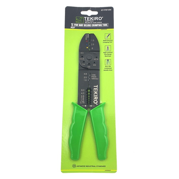 Tekiro tang crimping krimping skun penjepit pengupas kabel 9 inch