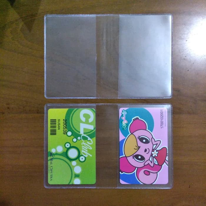 Card Holder 2 Slot Dompet Kartu Plastik Mika / Isian Dompet Card Holder