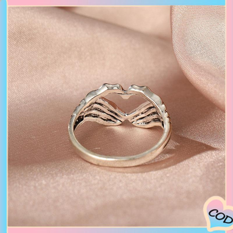 COD❤️ Baru Kreatif Retro Fashion Pria Fashion Wanita Kepribadian Mendominasi Korea Perhiasan Perhiasan Neraka Hantu Jari Cincin-A.one