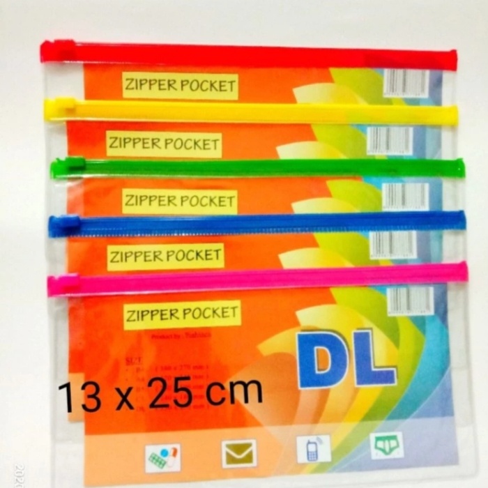 

Zipper Pocket / Map Sleting DL 13x25cm(1pcs)