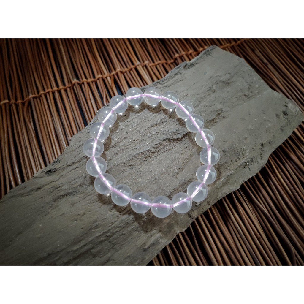 Gelang Batu Star Rose Quartz Stone Mozambique Full Natural 10mm