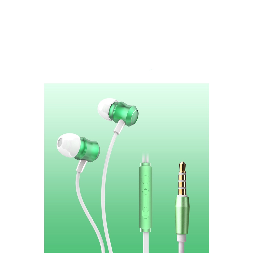 0917-ej-m133 Headset Earphone Kabel Stereo Deep Bass Dengan Mic Untuk Olahraga