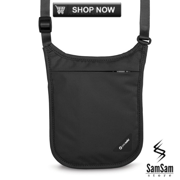 PACSAFE Coversafe V75 neck pouch , BLACK