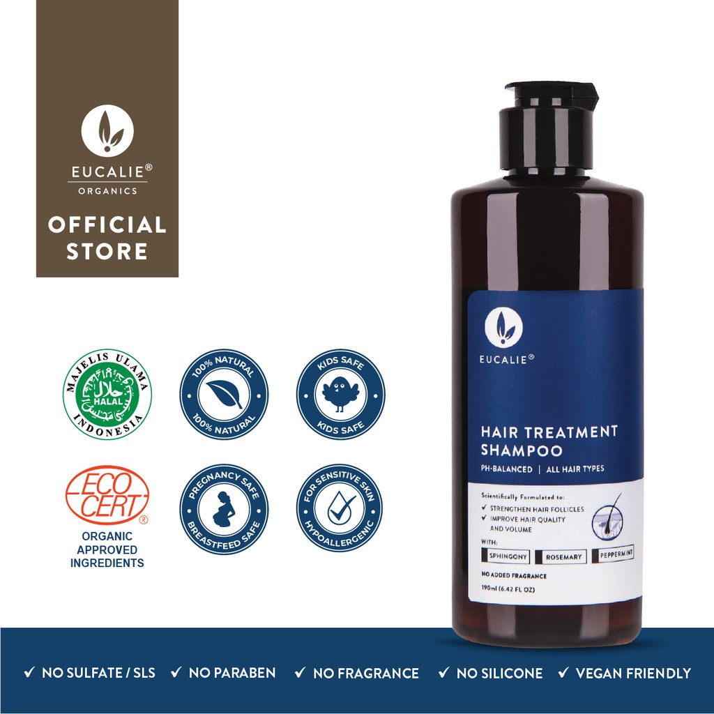 Eucalie Organic Hair Growth Hair Loss Treatment Shampoo (No Sulfate Sls)