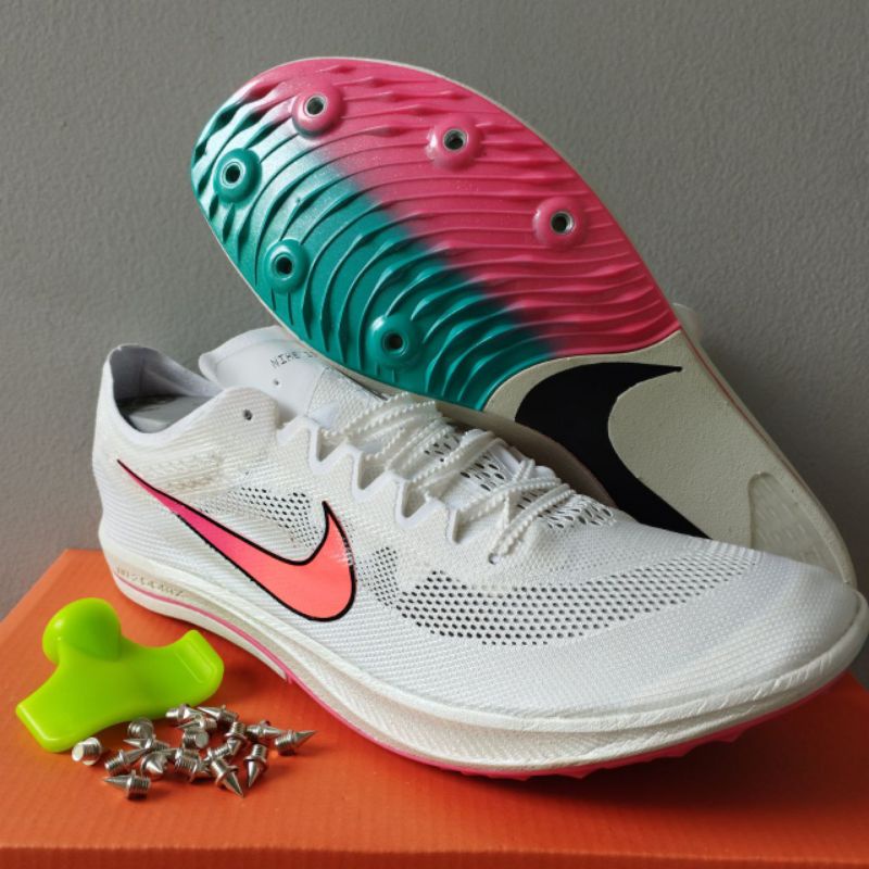 SEPATU LARI MENENGAH JAUH SPIKE ZOOMX SPRINT DRAGONFLY WHITE CRIMSON RED