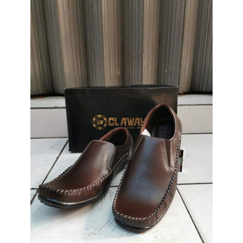 Sepatu Casual Kulit Pria Claway Big Size 44-46 ( Produksi Sendiri ) / Sepatu Selop Bustong Ogana Big Size 44 - 46 Og 01 ( Produksi Sendiri )