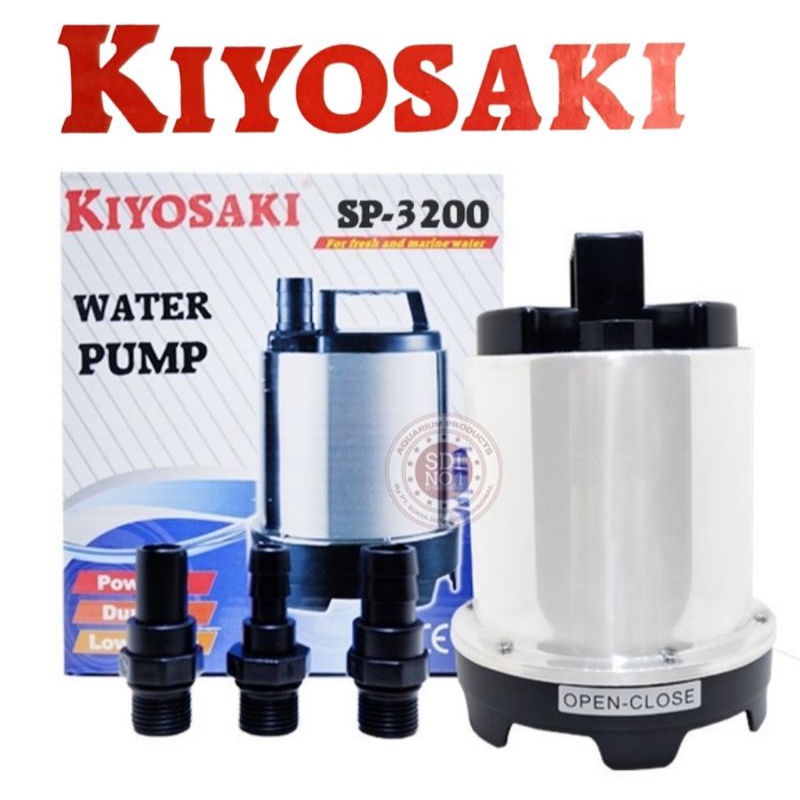 kiyosaki wp 3200 stainless pompa kolam ikan water pump body besi tenaga super kencang