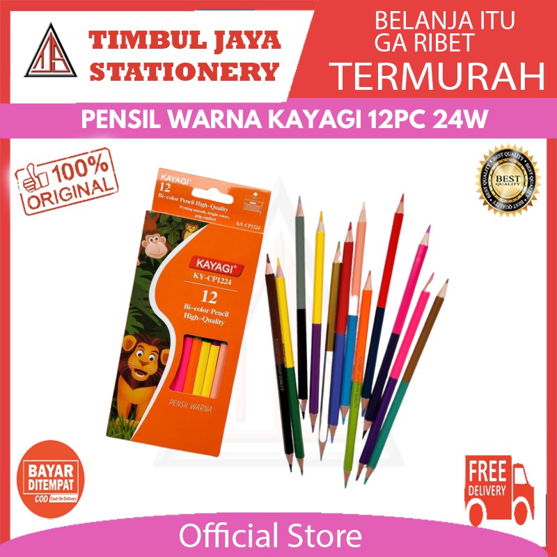 

Kayagi pensil warna ànimal 12 pc 24 warna cp1224