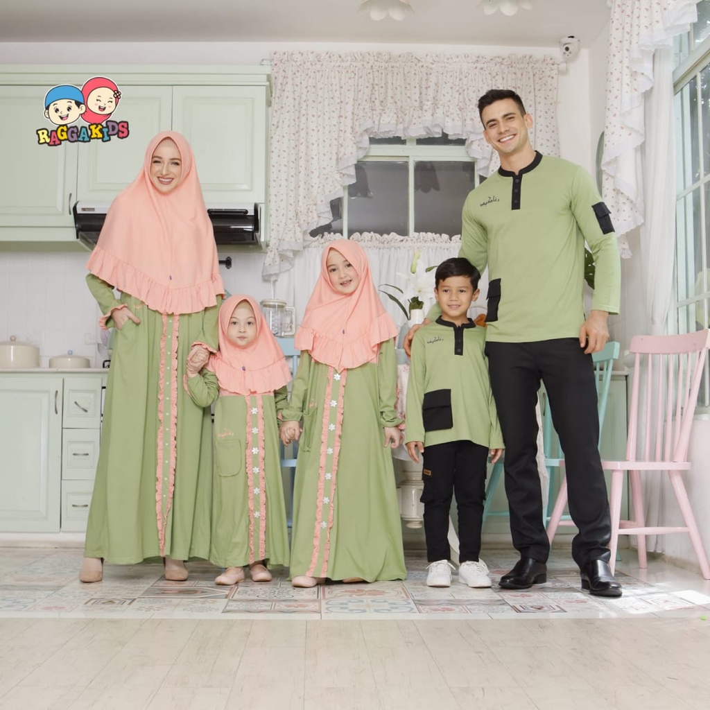 Family Set Sarimbit PAKAIAN GAMIS ANAK PEREMPUAN REMAJA COUPLE TERBARU MUSLIM CASUAL SYAR'I NYAMAN RAGGAKIDS RG 54