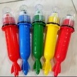 Lampu nelayan fishnet sight torpedo 5 led satu warna lampu kedip kedip
