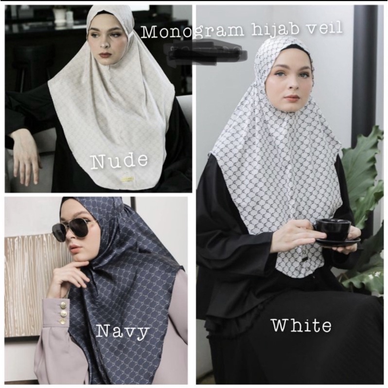 Vivi Zubedi Monogram Hijab Veil New