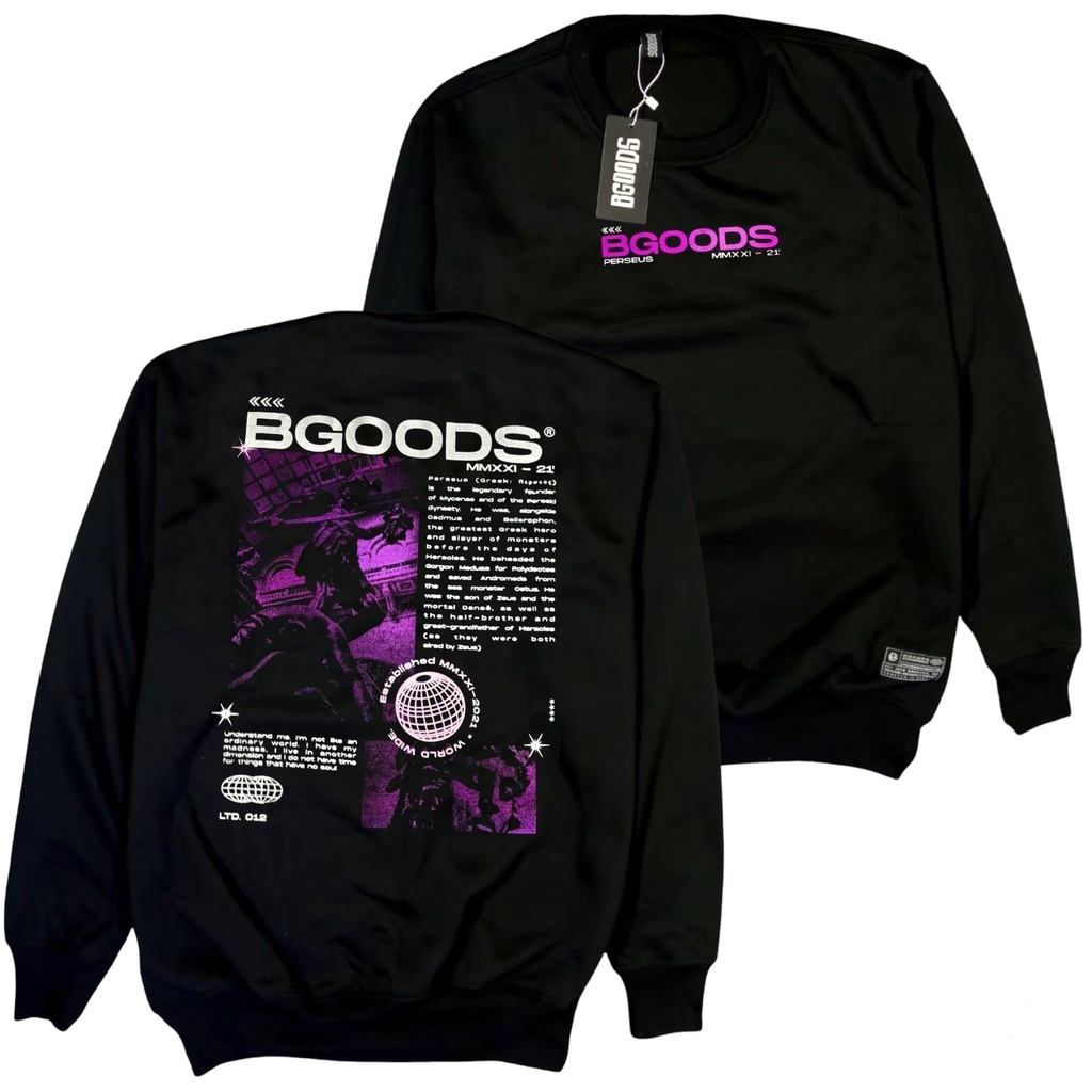 (Original) Sweater Bgoods Gratis ongkir Sweater Crewneck Font metal (BISA COD)