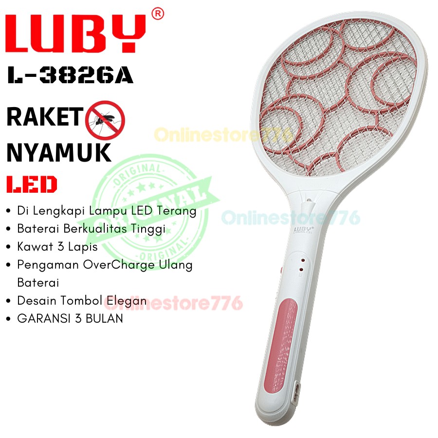 RAKET NYAMUK LUBY L3826 / RAKET NYAMUK CHARGER / RAKET NYAMUK / RAKET NYAMUK LISTRIK / L 3826