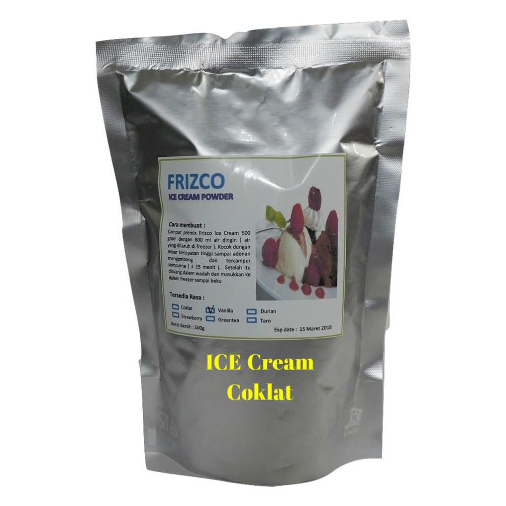 

Grosir - Ice Cream Vanilla Frizco 500gr Instant Powder Frisco Bubuk Es Krim - CREAM COOKIES